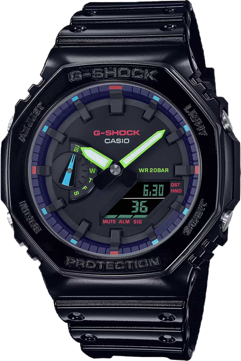 купить часы наручные часы casio g-shock ga-2100rgb-1a с бесплатной доставкой | Купите часы КАСИО в интернет-магазине дилера CASIO.BAZA